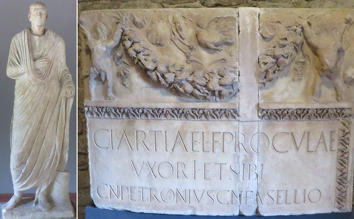 Statue and inscription