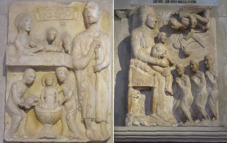 Reliefs inside Pieve