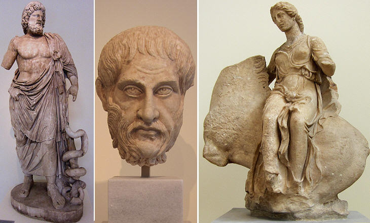 statues of Asclepius as a god