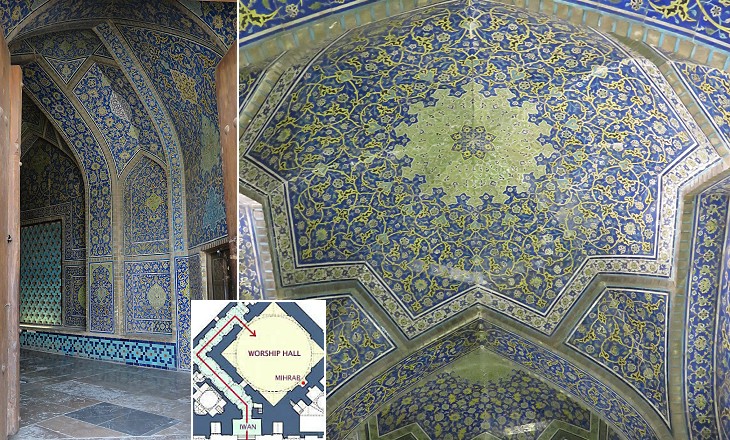 views of the passage to the prayer hall