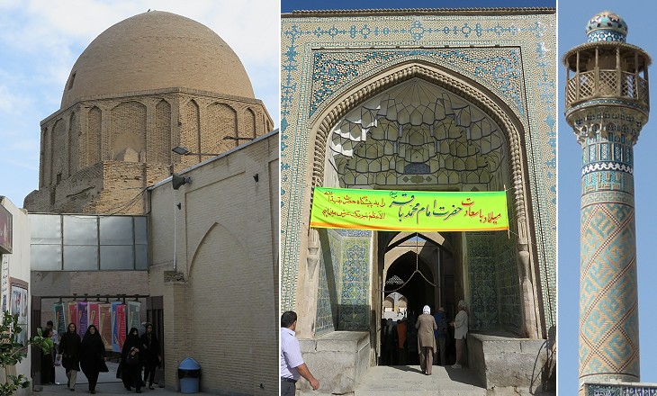 dome of the main prayer hall seen from the bazaar