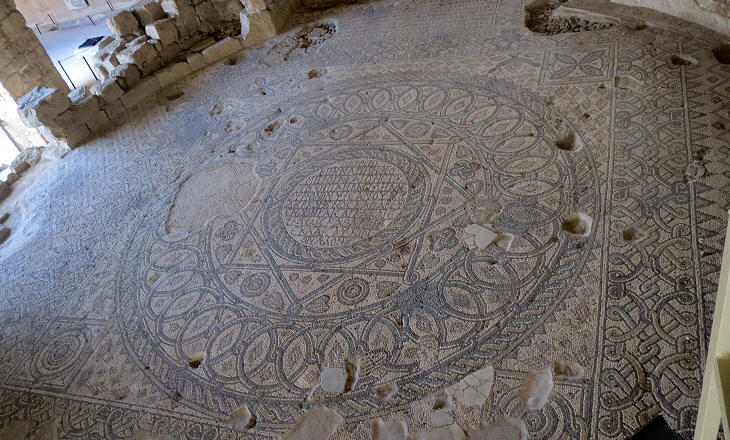 Church of the Virgin Mary: mosaic with dedicatory inscription
