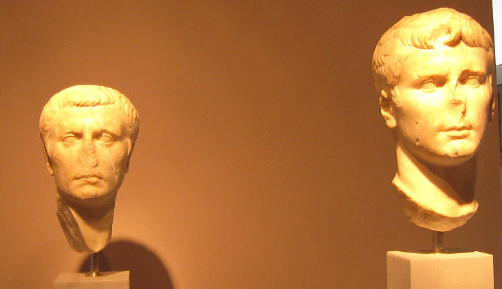 Museum of Nikopolis: Augustus (right) and Agrippa (left)