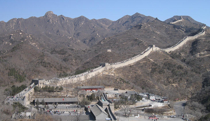 The busiest section of the Great Wall at Badaling