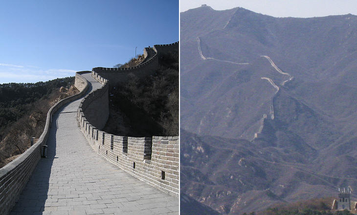 view over a section of the Wall not yet fully restored