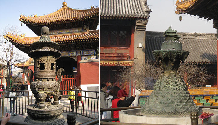 Offerings to the monks: coins