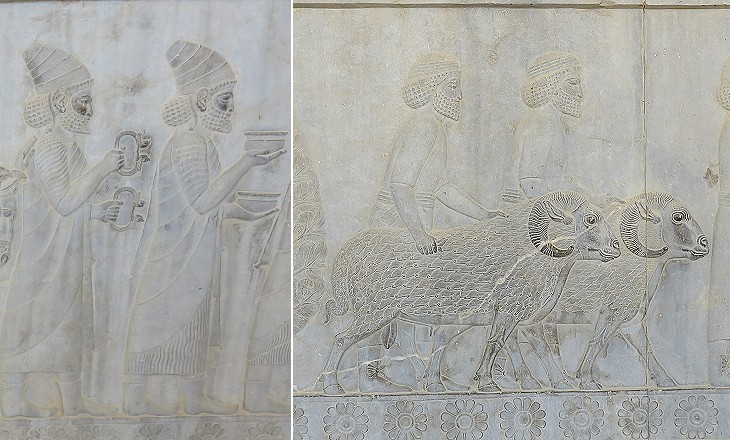 reliefs portraying the Lydian delegation