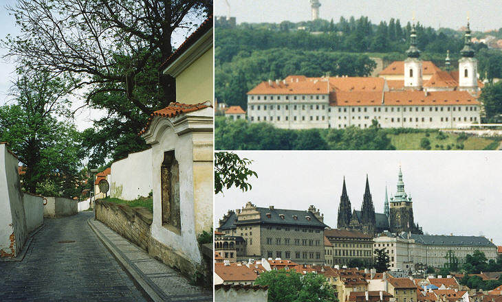 The upper part of Vlasska, Strahov Monastery and Hradcany