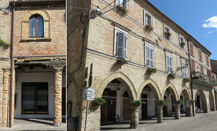 XIVth century porticoes in one of the main squares
