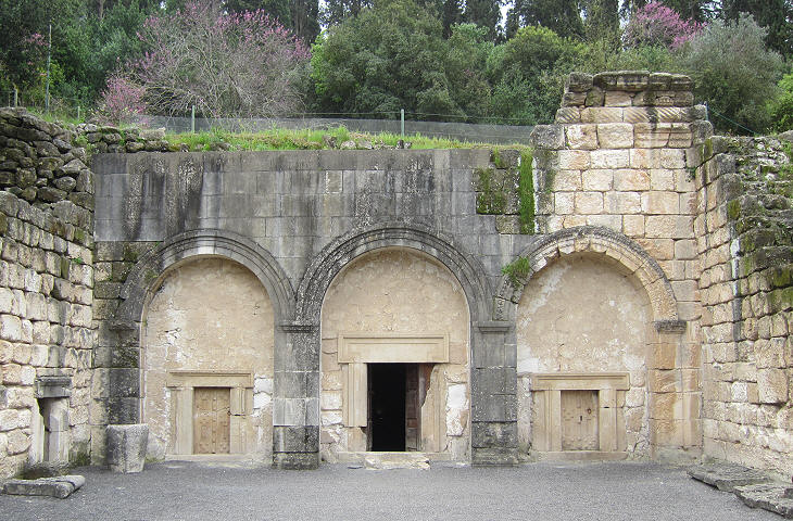 Façade of the Cave of the Coffins (partly reconstructed)