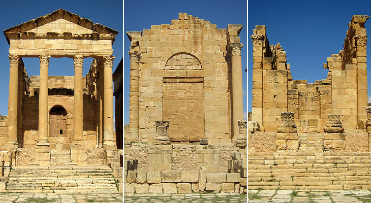 cellae housing the statues of Juno
