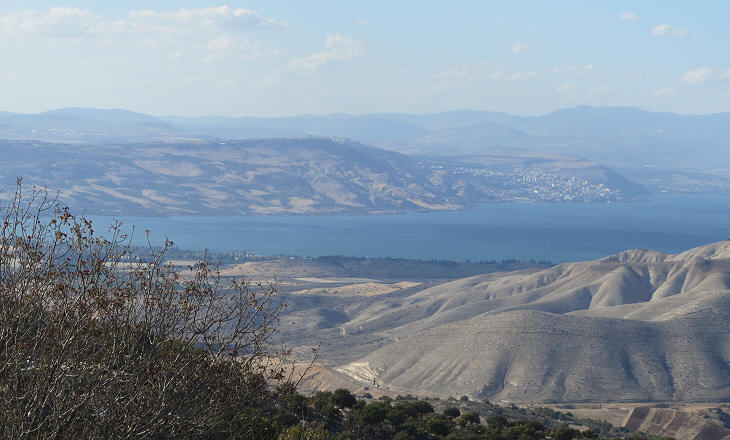 Tiberias and the Sea of Galilee seen from Umm Qays