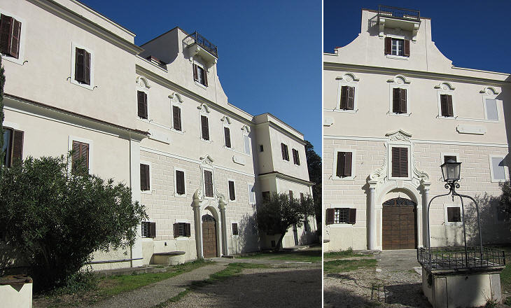 (left) Façade; (right) entrance and well