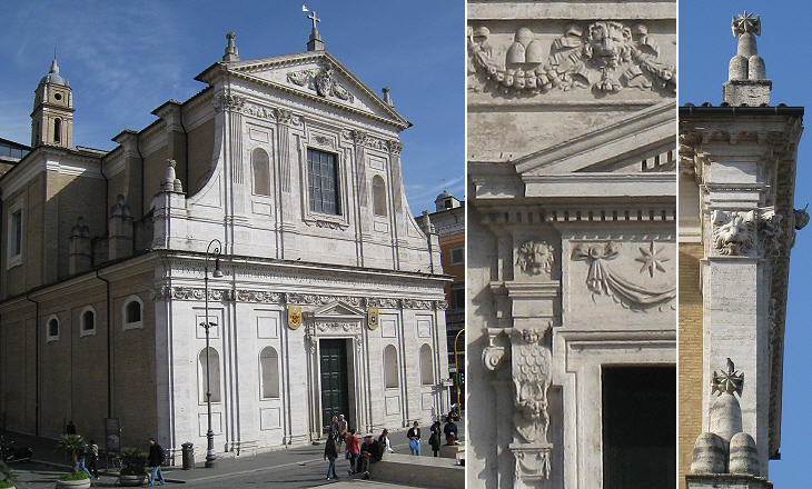 Inner façade in the courtyard