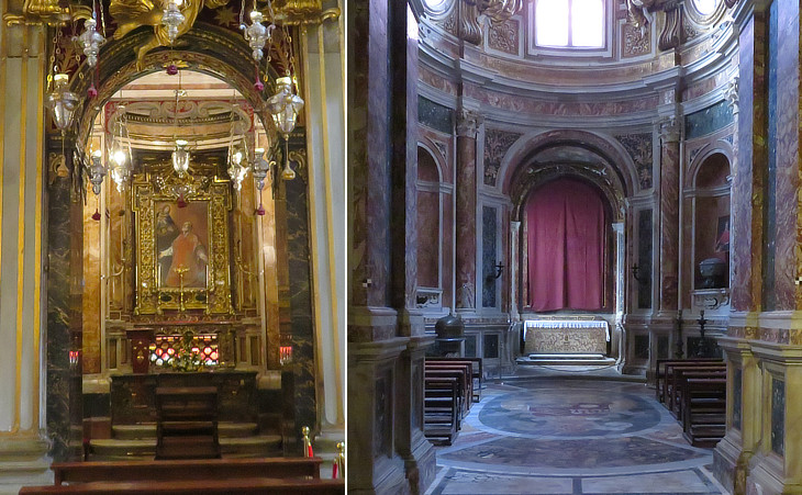 Chapels at the sides of the apse