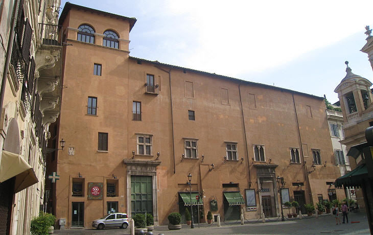 View of Collegio (left) and Palazzo (right) Capranica
