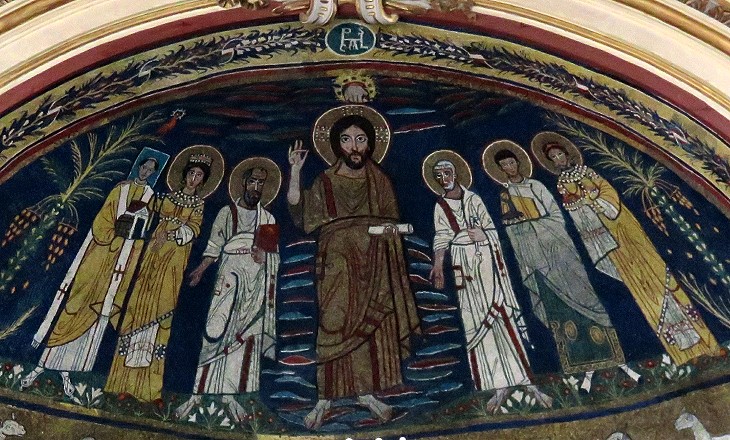 Detail of the mosaic of the apse