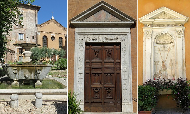 XVIIIth century fountain in the first courtyard