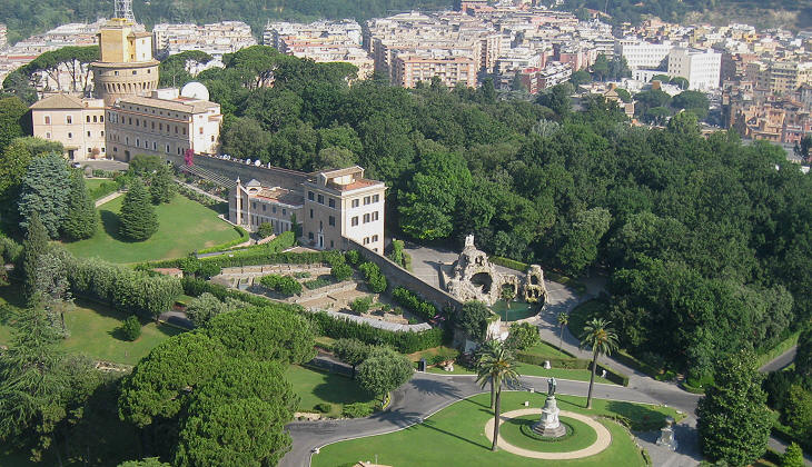 View of the section of the Vatican Gardens shown by Giuseppe Vasi