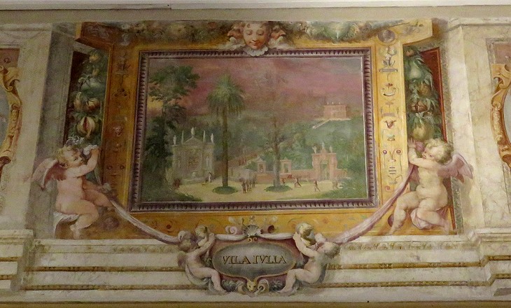 Fresco inside Villa Giulia