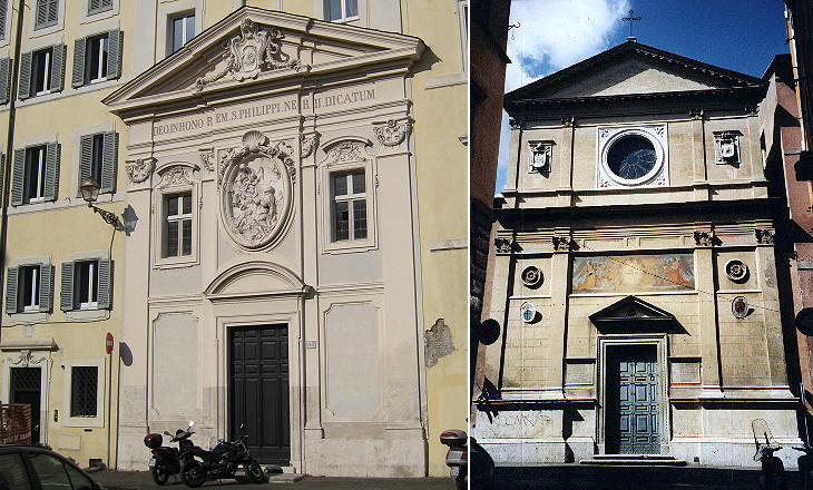 (left) S. Filippo Neri; (right) S. Spirito dei Napoletani